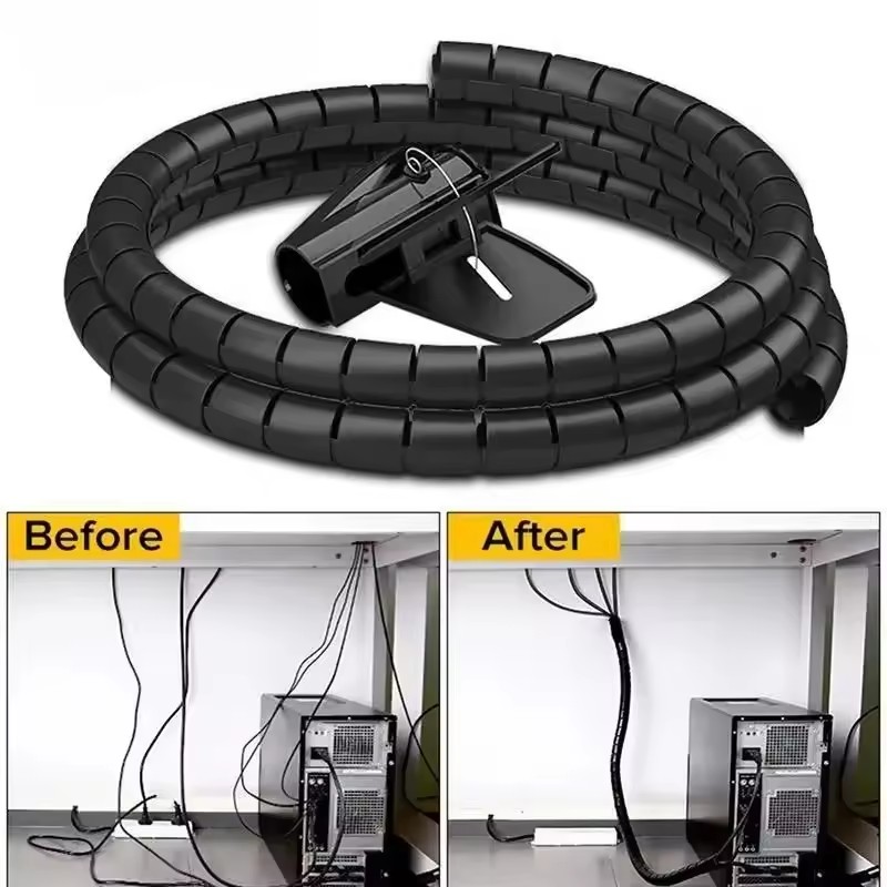 Cable Organizer - 2M/1M Flexible Spiral Cable Wire Protector