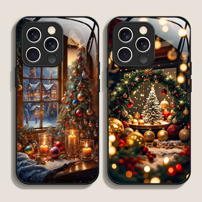 Usb Charger - Christmas Tree Gift Snowy Town Scenery