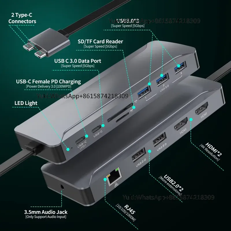 Hot Selling Dual Display Scree - Usb Hub recension och pris