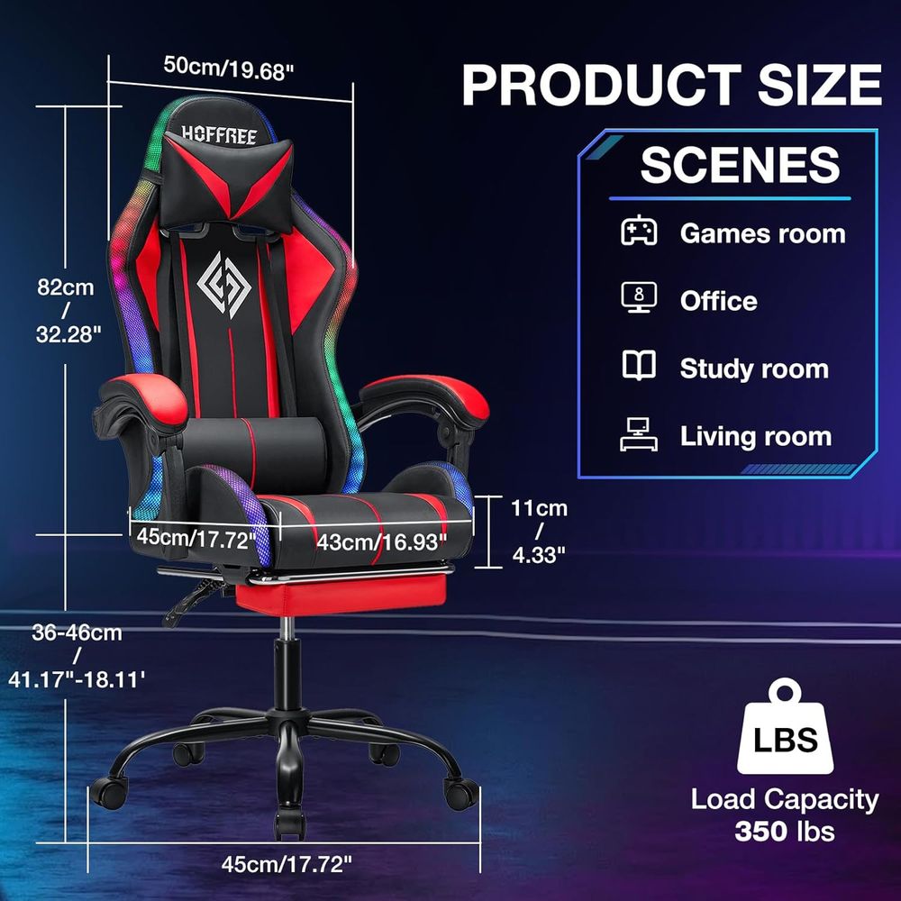 RGB Gaming Chair with Bluetoot - Bluetooth Speaker recension och pris