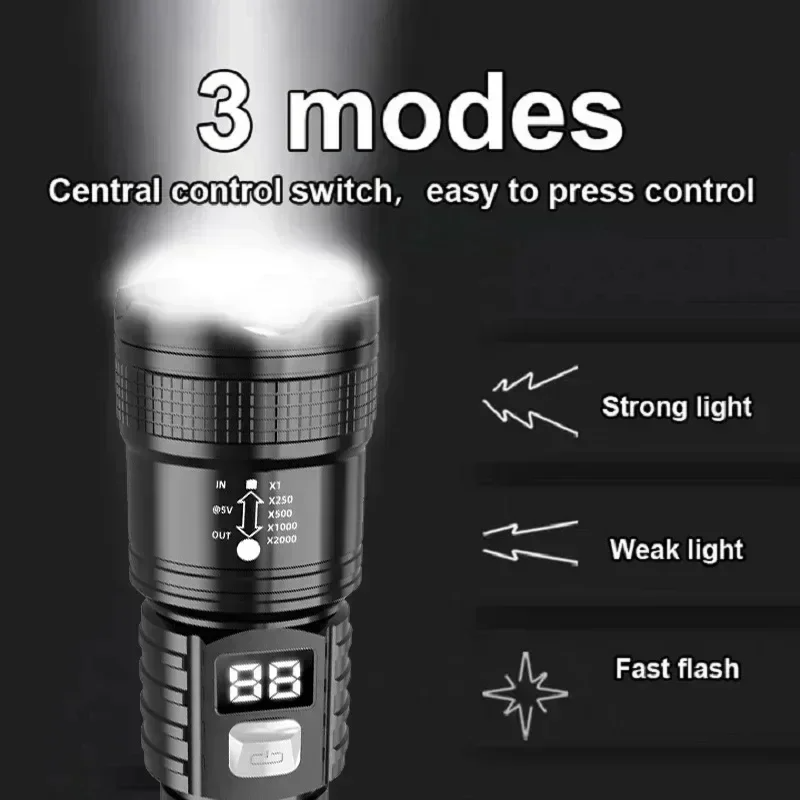 P50 High Brightness Flashlight - Power Bank recension och pris
